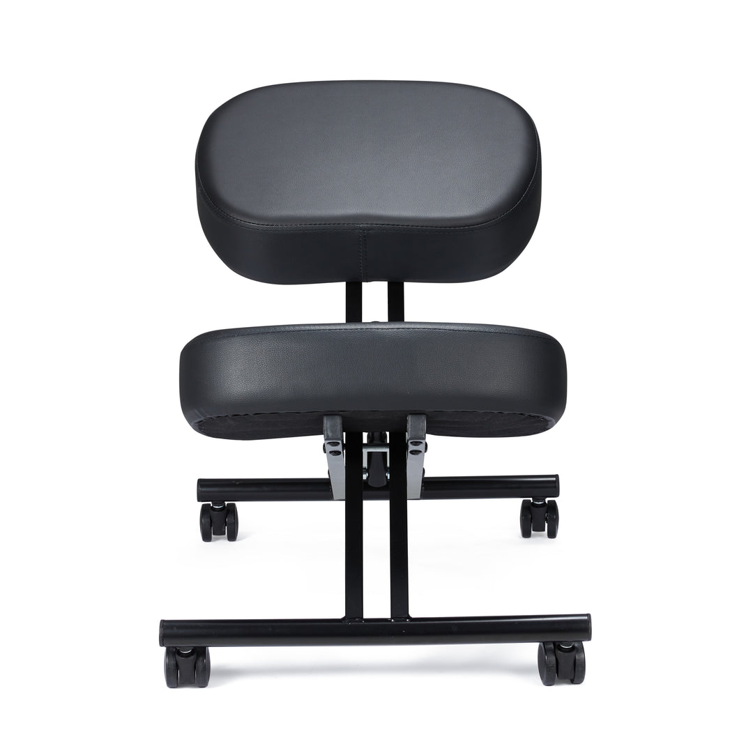 Adjustable Ergonomic Home Office Kneeling Chair with Angled Seat, Black (Used)