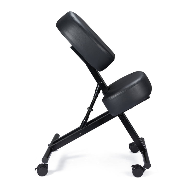 Adjustable Ergonomic Home Office Kneeling Chair with Angled Seat, Black (Used)