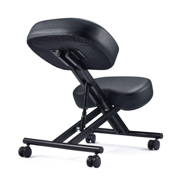 Adjustable Ergonomic Home Office Kneeling Chair with Angled Seat, Black (Used)