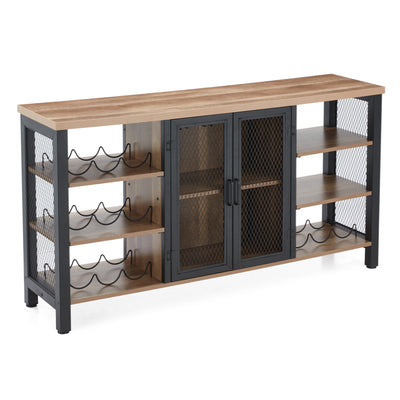 Jomeed Industrial Farmhouse Wooden Buffet Cabinet with Wine Rack (Used) - VMInnovations