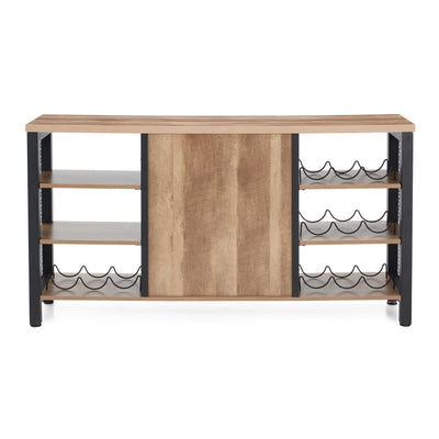 Jomeed Industrial Farmhouse Wooden Buffet Cabinet with Wine Rack (Used) - VMInnovations
