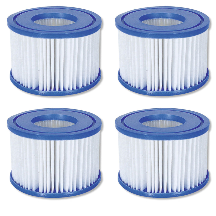 Bestway SaluSpa Hot Tub Filter Pump Type VI Replacement Cartridges (4 Pack) - VMInnovations
