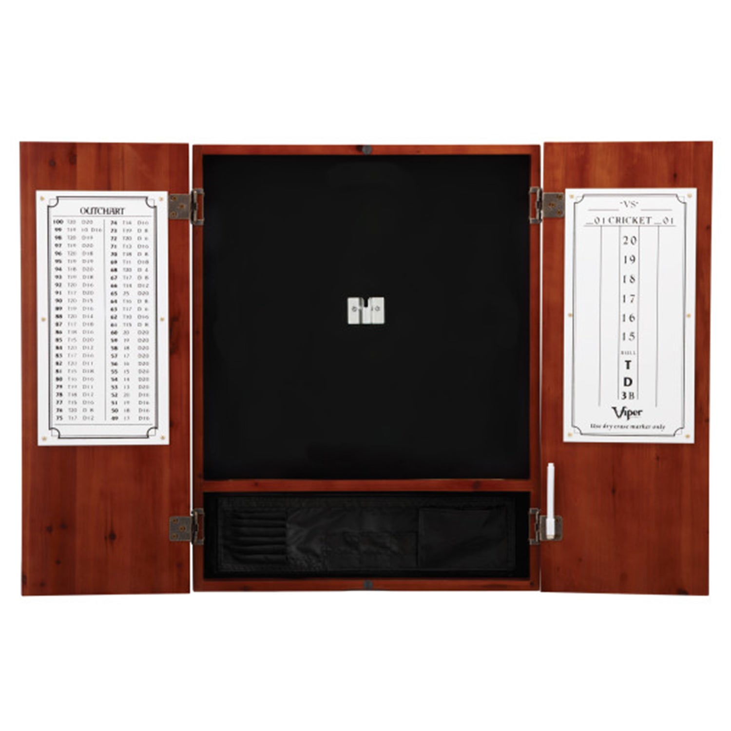 Viper Cinnamon Finish Sisal Bristle Steel Tip Dartboard Cabinet (Open Box) - VMInnovations
