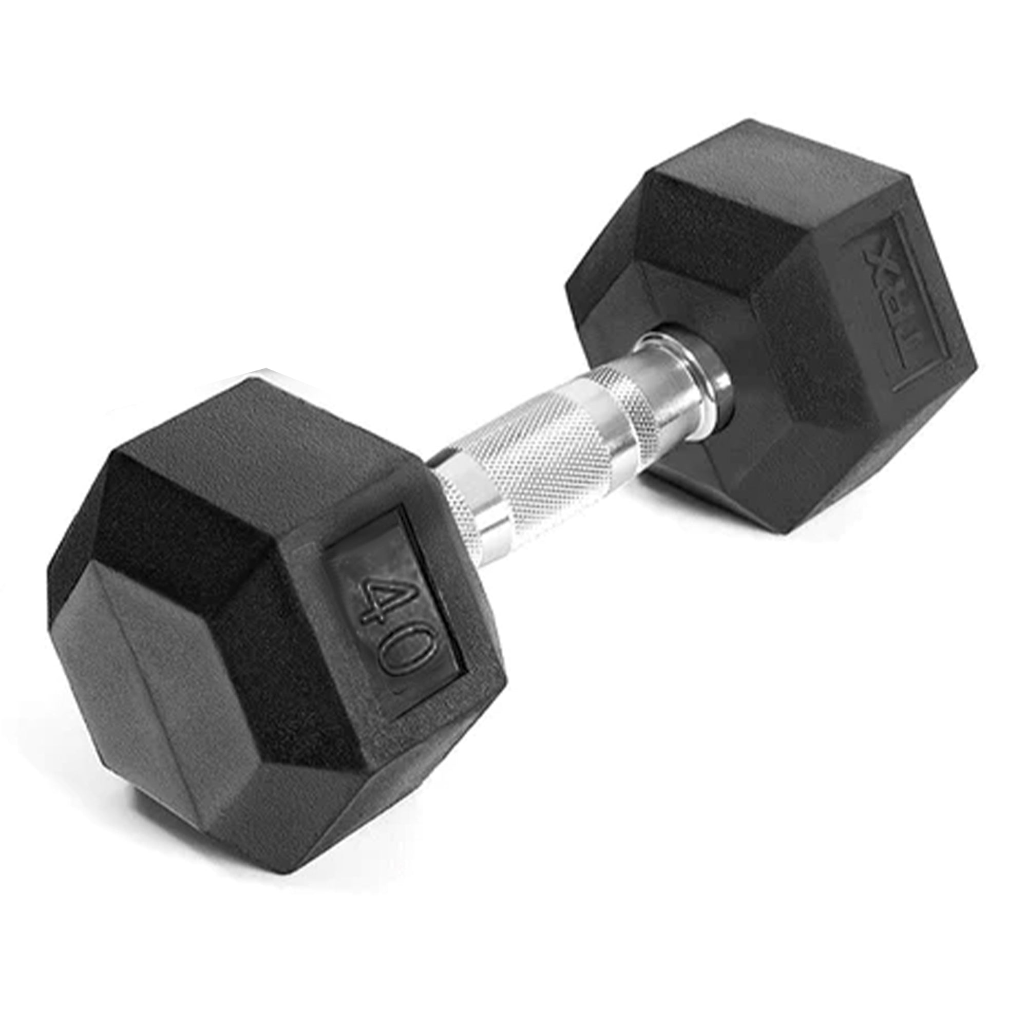 TRX Hex Rubber 40 Pound Dumbbell Weight Strength Training Workout Equipment