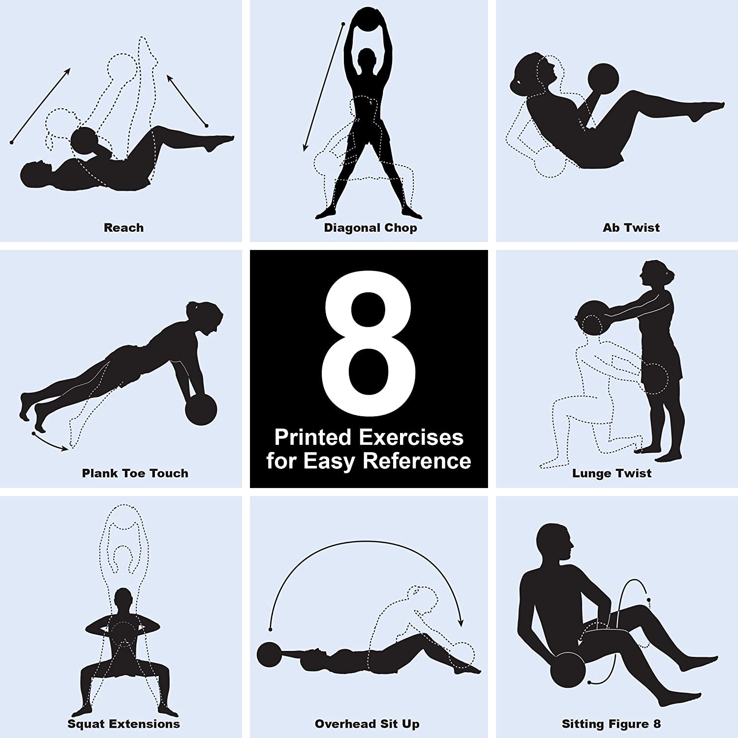 Prism Fitness 400-150-005 15 Pound Weighted Medicine Ball, Purple (Open Box) - VMInnovations