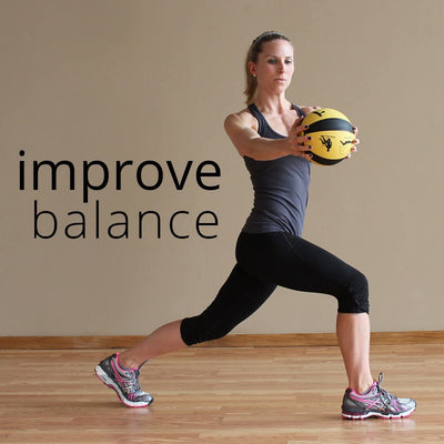 Prism Fitness 4 Pound Weighted Fitness Smart Medicine Ball, Yellow (Open Box) - VMInnovations
