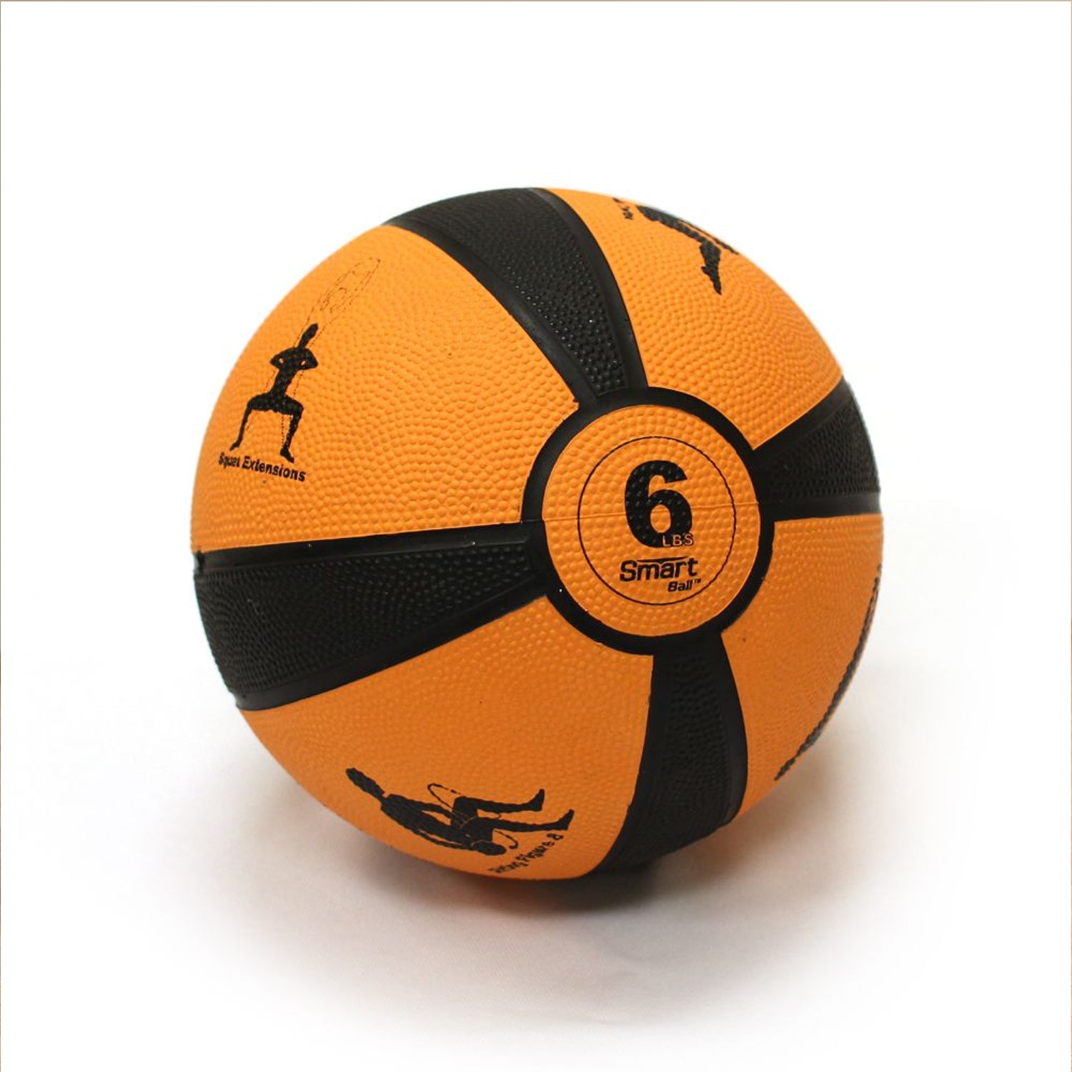 Prism Fitness 400-150-002 6 Pound Weighted Fitness Smart Medicine Ball, Orange - VMInnovations