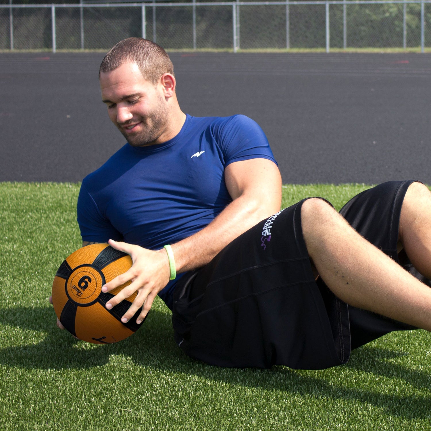 Prism Fitness 6 Pound Weighted Fitness Smart Medicine Ball, Orange (Open Box) - VMInnovations