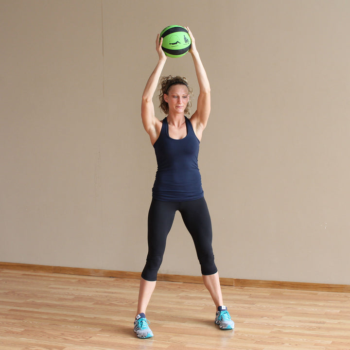 Prism Fitness 8 Pound Weighted Fitness Smart Medicine Ball, Green (Open Box)