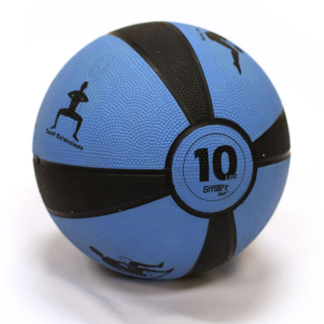 Prism Fitness 10 Pound Weighted Fitness Smart Medicine Ball, Blue (Open Box)