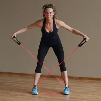 Prism Fitness 400-160-006-1 20 40 60 Pound Fitness Cable Resistance Band Bundle - VMInnovations