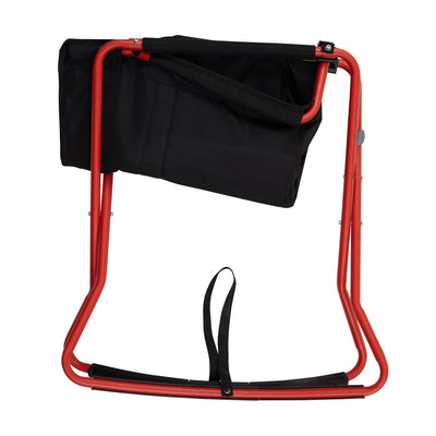 Coleman Cross Rocker Outdoor Foldable Rocking Chair with Padded Arms, Black/Red