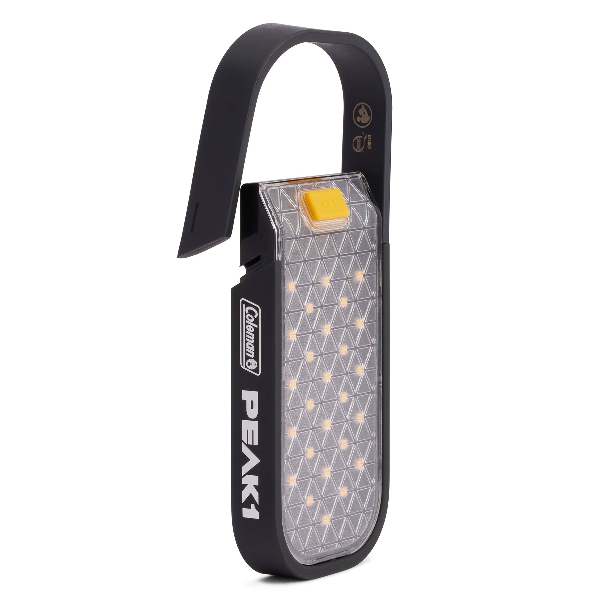 Coleman PEAK1 200 Lumen Solar Rechargeable Lantern for Rugged Car Camping, Black
