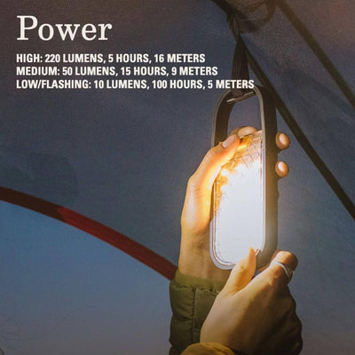 Coleman PEAK1 200 Lumen Solar Rechargeable Lantern for Rugged Car Camping, Black