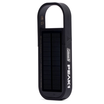 Coleman PEAK1 200 Lumen Solar Rechargeable Lantern for Rugged Car Camping, Black