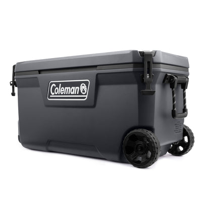 Coleman Convoy Series 100 Quart Cooler with Wheels and Metal Handle, Dark Storm