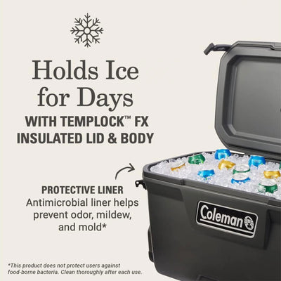 Convoy Series 100 Quart Cooler w/  Wheels & Metal Handle, Dark Storm (Open Box)