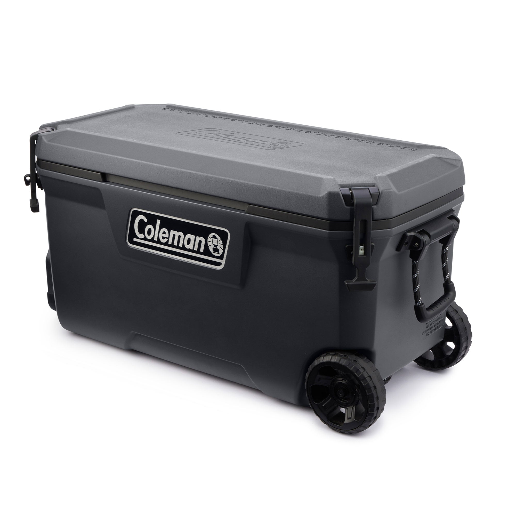 Coleman Convoy Series 100 Quart Cooler with Wheels and Metal Handle, Dark Storm