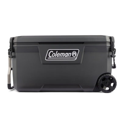 Coleman Convoy Series 100 Quart Cooler with Wheels and Metal Handle, Dark Storm