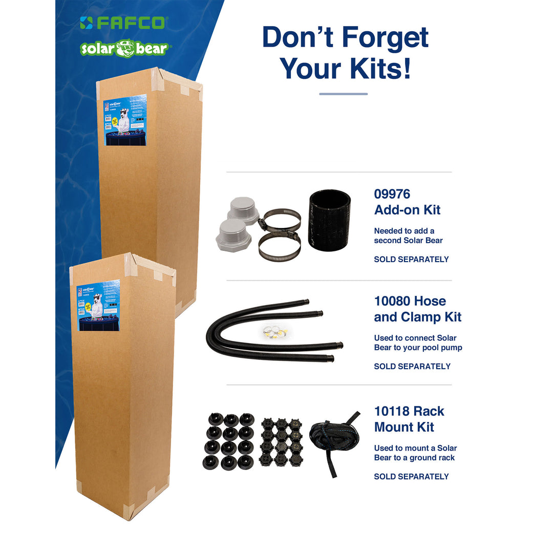 FAFCO Solar Bear Pool Heating System with Install Kit  (Open Box) - VMInnovations
