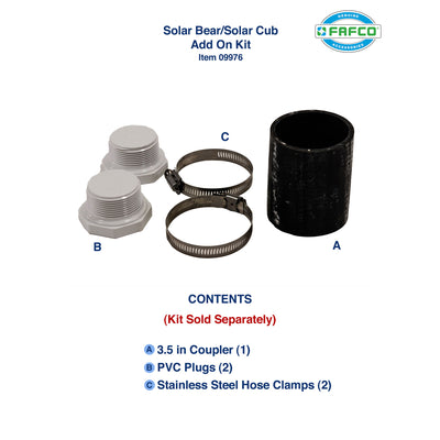 FAFCO Solar Bear Pool Heating System with Installation Kit for Above Ground Pool