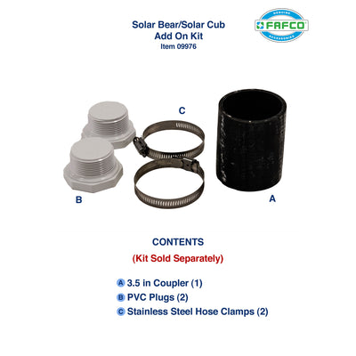 FAFCO Solar Bear Pool Heating System with Installation Kit for Pool (For Parts)