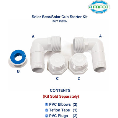 FAFCO Solar Bear Pool Heating System with Install Kit  (Open Box)