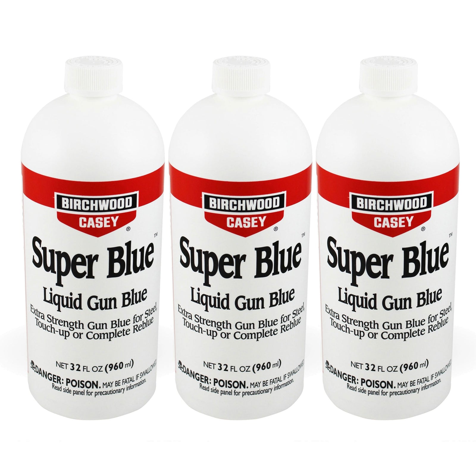 Birchwood Casey 32 fl. oz. Super Blue Double Strength Liquid Gun Blue (3 Pack) - VMInnovations