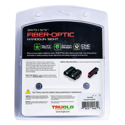 TruGlo Fiber Optic Handgun Pistol Sight Accessories for Glock 42 and 43 (2 Pack)