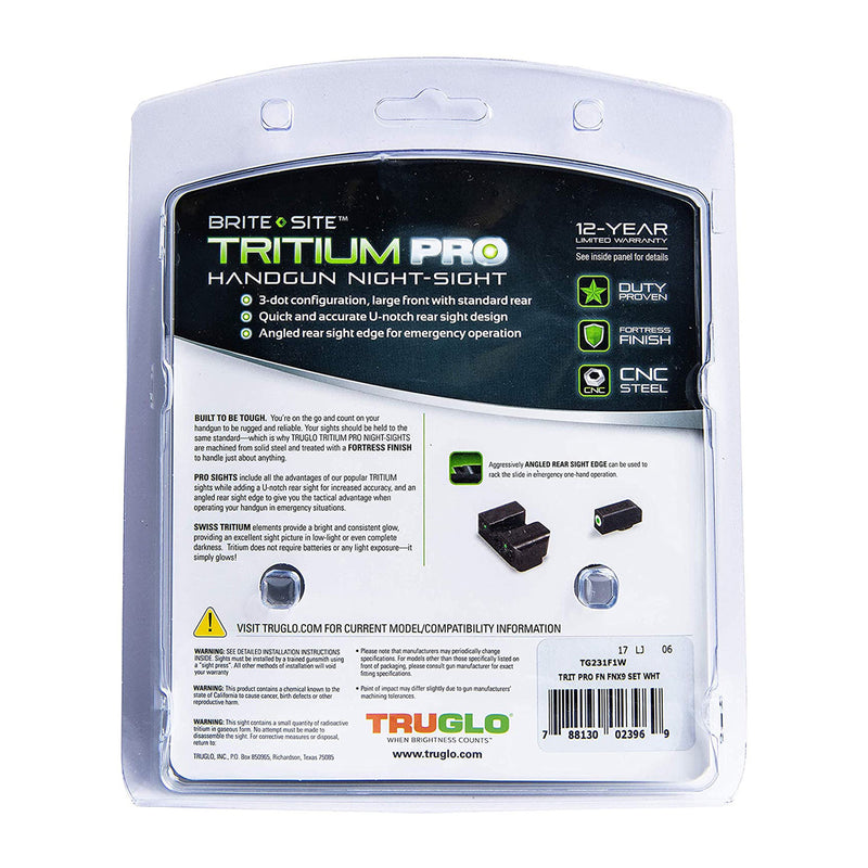 TruGlo Tritium Pro Handgun Sight Accessories, NH FNP-9, FNX-9 & FNS-9 (2 Pack)