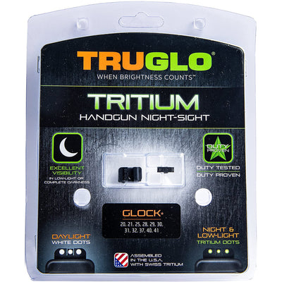 TruGlo Tritium Pro Brite Site High Set Glock Handgun Sight for Guns (2 Pack)