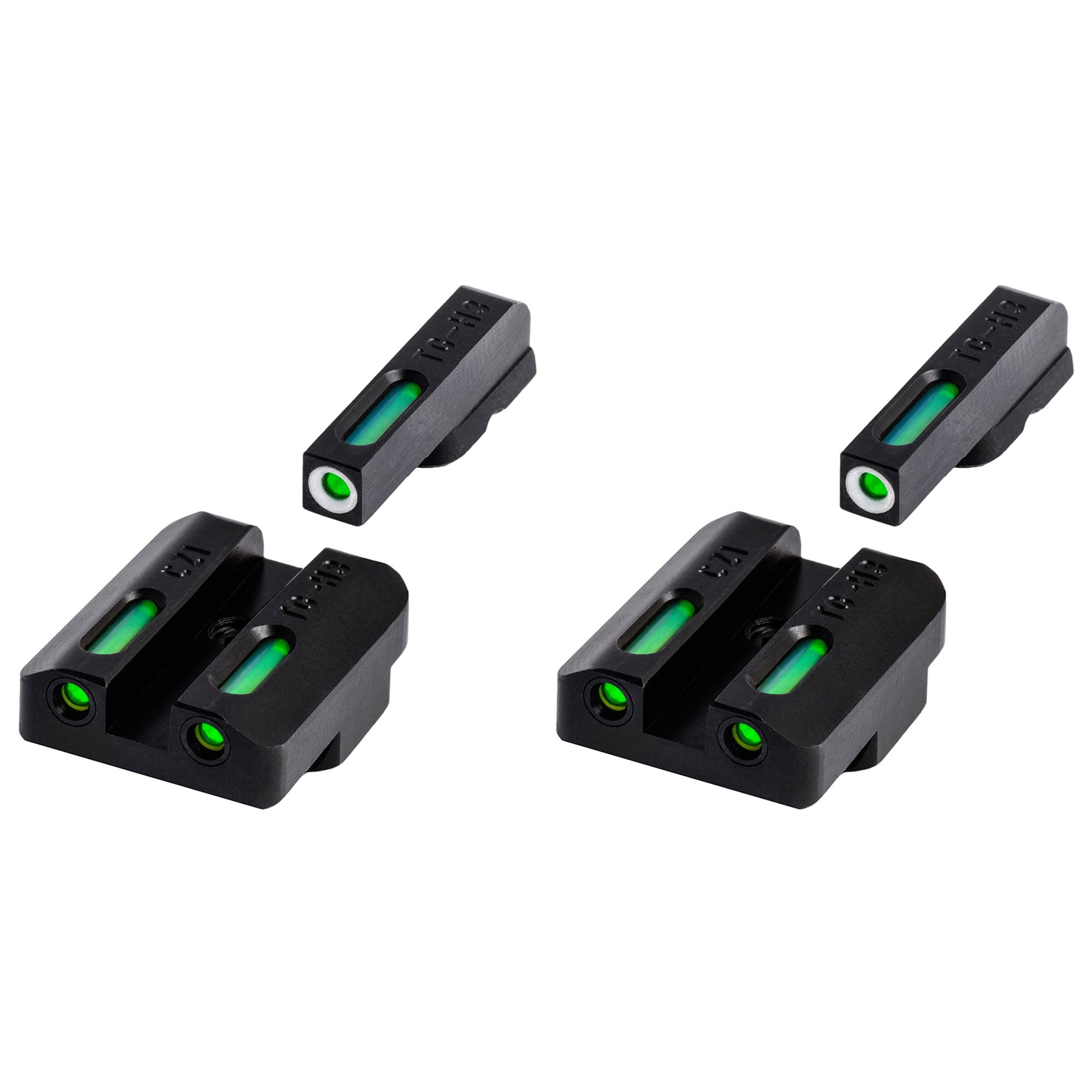 TruGlo TFK Fiber Optic Tritium Pistol Sight with Snag Free Construction (2 Pack)