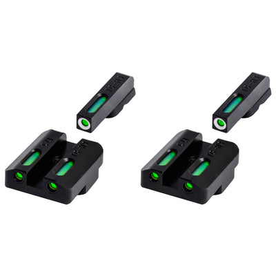 TruGlo TFK Fiber Optic Tritium Pistol Sight with Snag Free Construction (2 Pack)