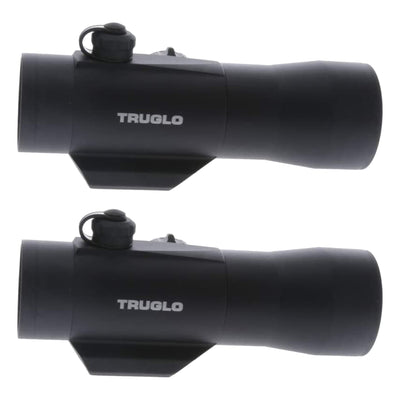 TruGlo Red Dot Traditional Mount Hunting Tactical Weapon Sight, Black (2 Pack)