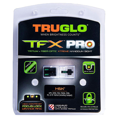 TruGlo Pro TFK Fiber Optic Tritium Handgun Sight Accessory for Outdoor (2 Pack)