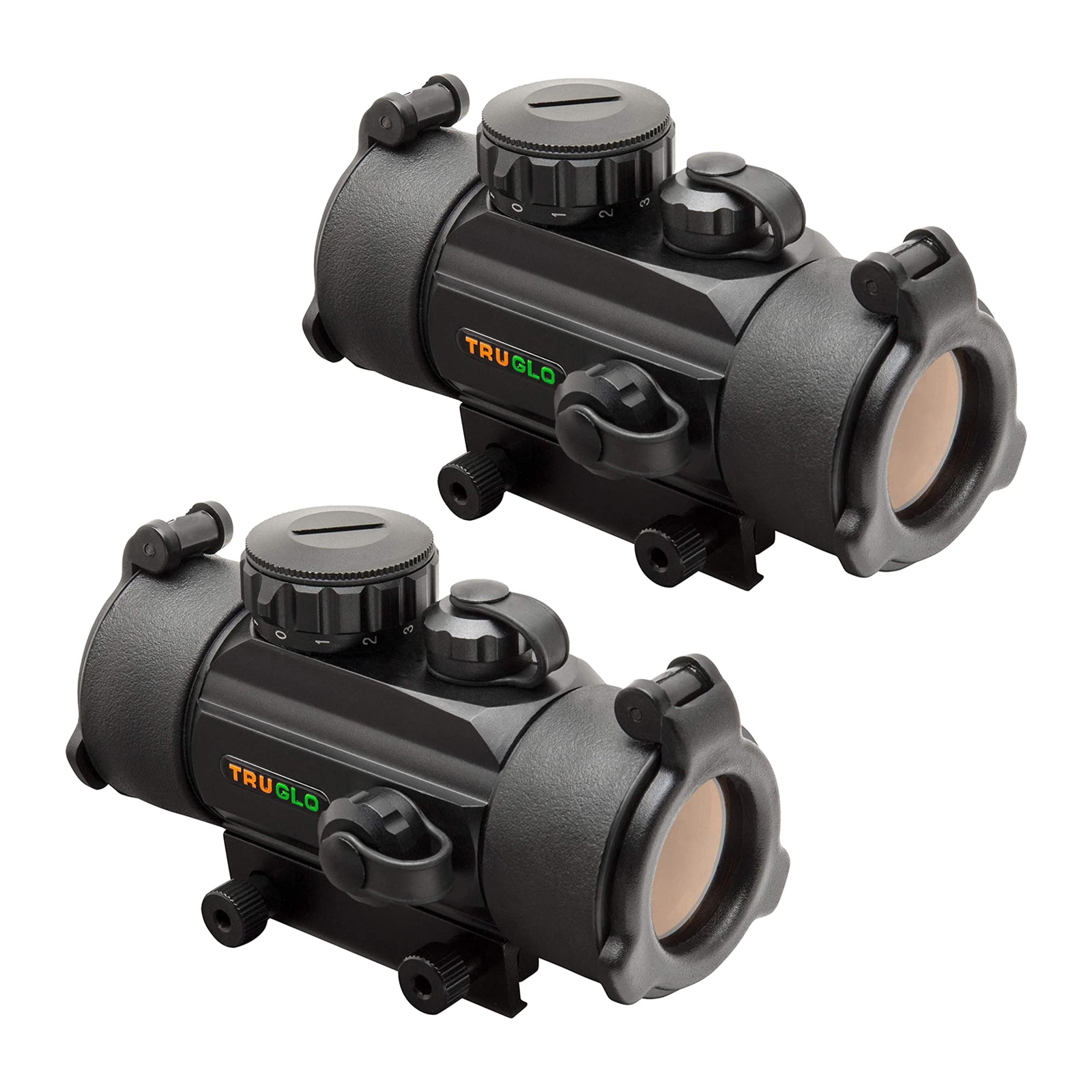 TruGlo Red Dot Traditional Standard Mount Crossbow Tri Dot Sight, Black (2 Pack) - VMInnovations