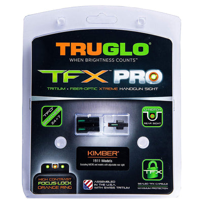 TruGlo TFK Pro Fiber Optic Handgun Sight Accessories for Kimber Models (2 Pack)