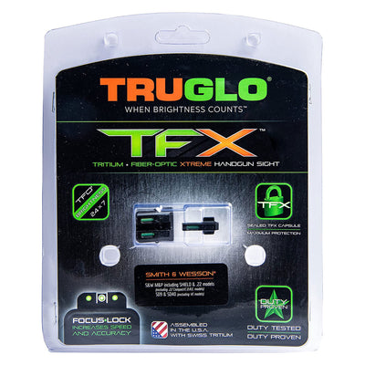 TruGlo TFK Fiber Optic Tritium Sight Accessories for S&W M&P Models (2 Pack)