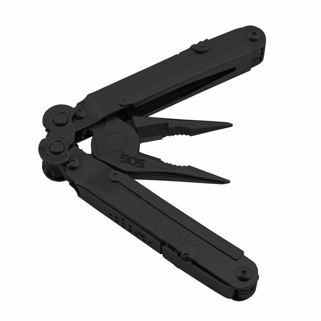 SOG PowerLock Stainless Steel Folding Knife Multi Tool Pliers, Black (2 Pack)