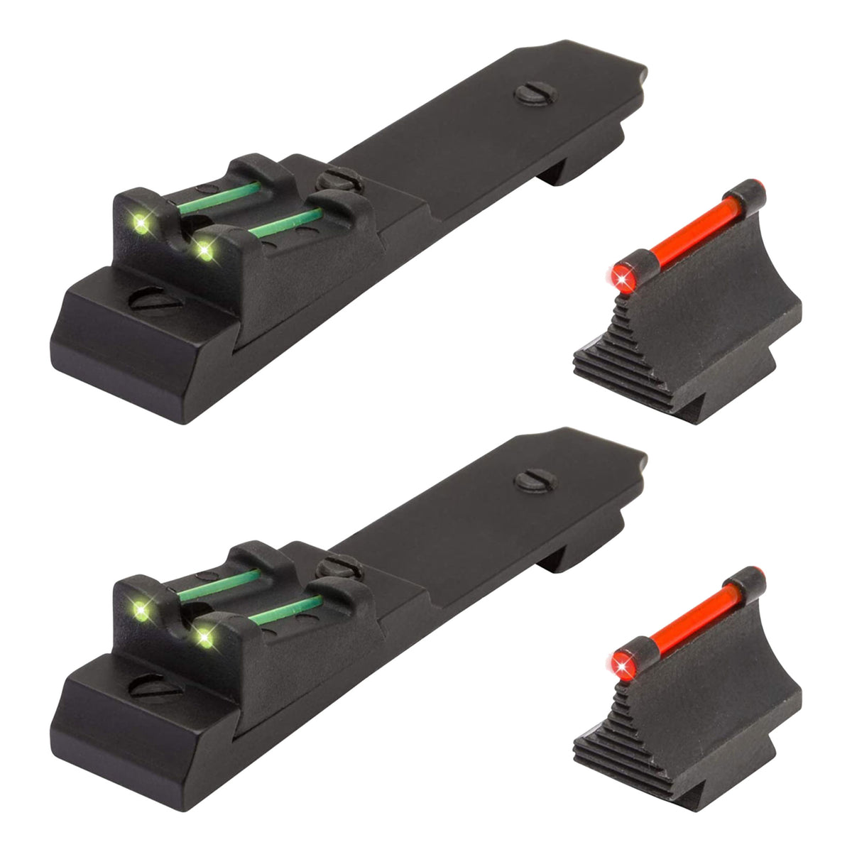 TruGlo Fiber Optic Front Rear Sight Rifle Accessories for Outdoor Use (2 Pack)