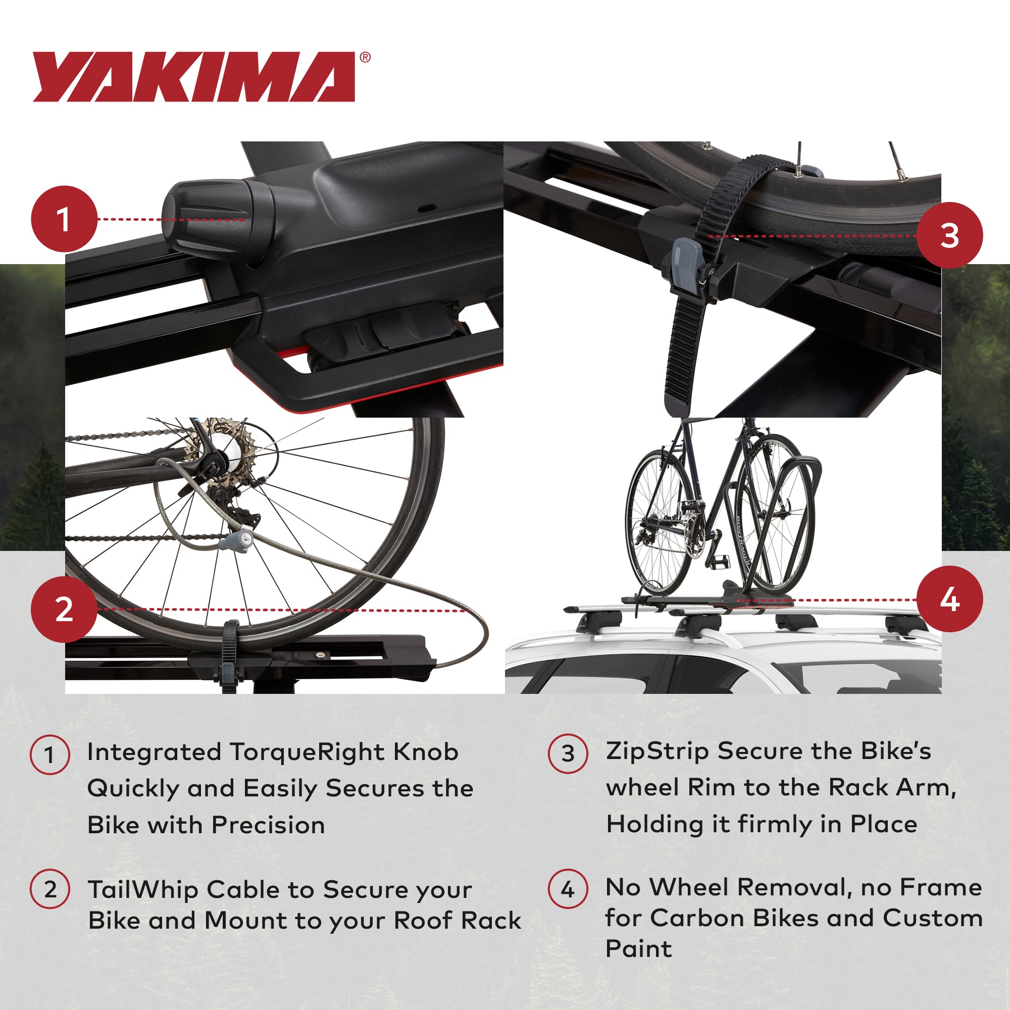 Yakima HighRoad Rooftop Upright Bike Mount, Black (Open Box)