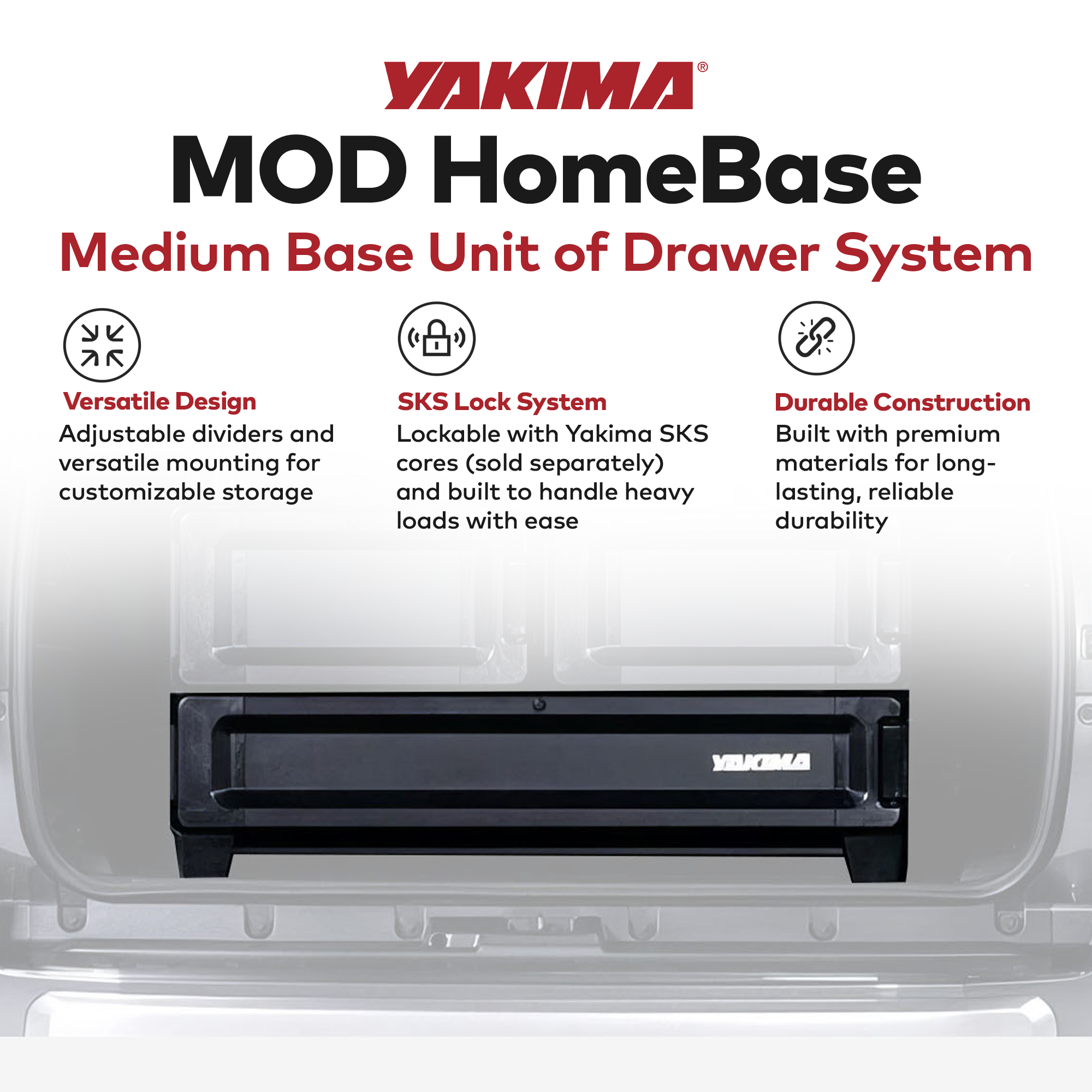 Yakima MOD Base Unit of Drawer System w/Internal Drawer Divider (Open Box) - VMInnovations