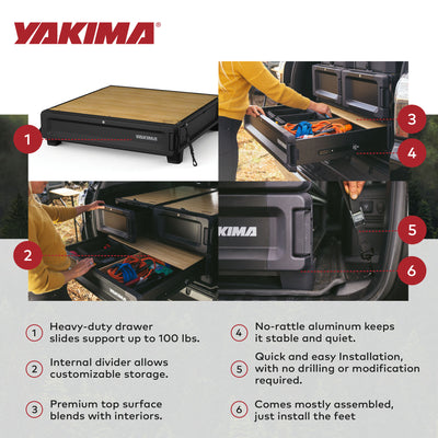 Yakima MOD HomeBase Base Unit of Drawer System with Internal Drawer Divider - VMInnovations