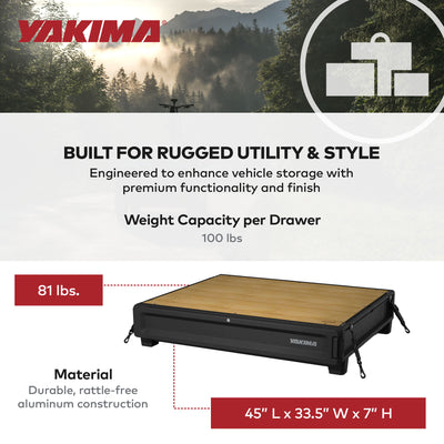 Yakima MOD HomeBase XL Base Unit of Drawer System w/Internal Drawer Divider - VMInnovations