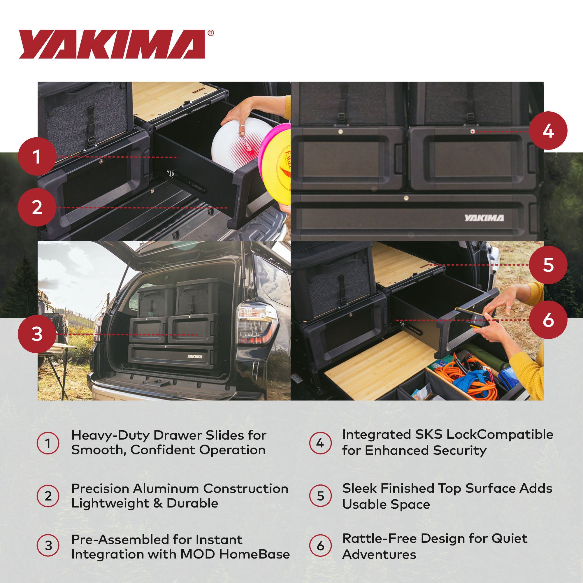 Yakima MOD Topper Medium Drawer Add On with Finished Top Surface and SKS Lock - VMInnovations