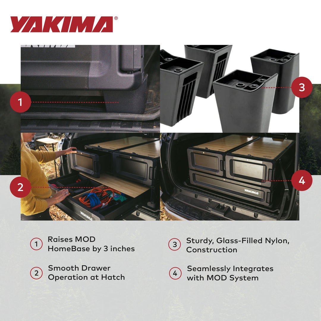 Yakima MOD Riser Kit Compatible with MOD HomeBase for Added Height Up to 3 Inch - VMInnovations