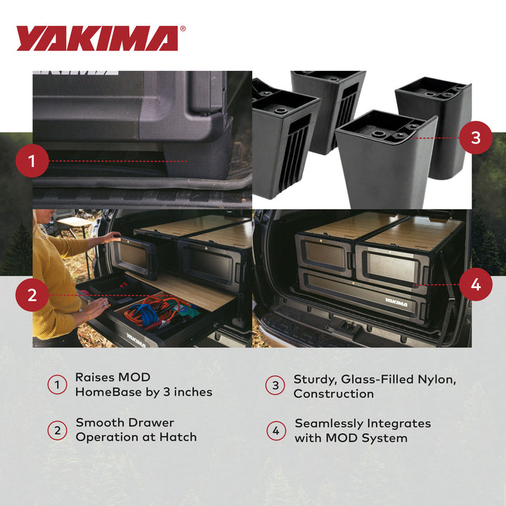 Yakima MOD Riser Kit Compatible with MOD HomeBase for Added Height Up to 3 Inch - VMInnovations