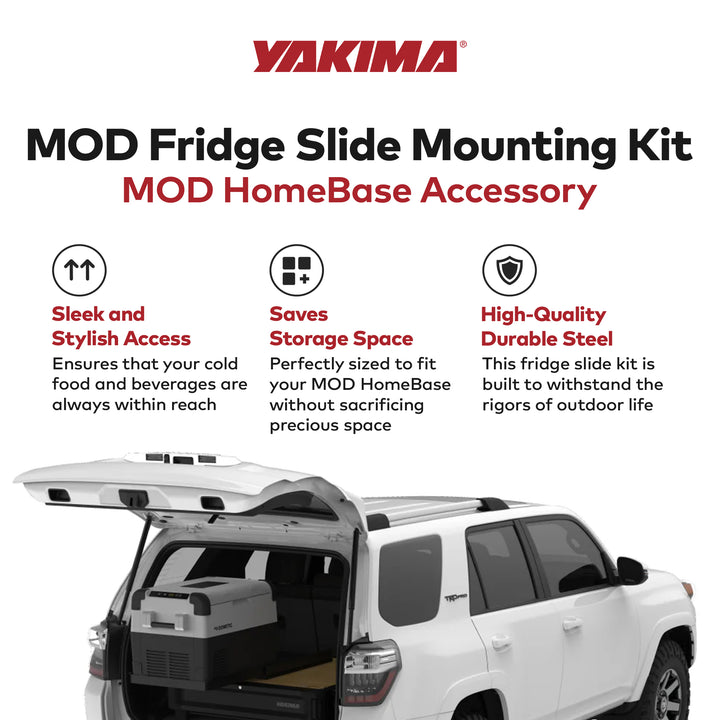 Yakima MOD Fridge Slide Mounting Bracket Kit for Dometic Fridge Slides, Black