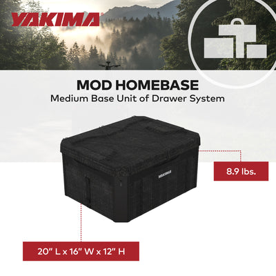 Yakima MOD GearCrate Medium Stackable Premium Tote with Lid and Divider, Black - VMInnovations