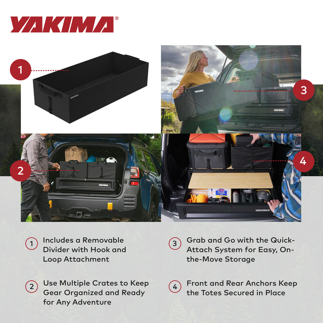 Yakima MOD GearTote Basic Soft Tote with Quick Attach System and Anchors, Black